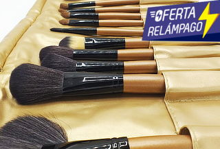 Set de 24 Brochas para Maquillaje más Estuche 