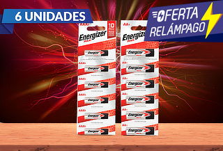 6 Pilas Energizer MAX AA o AAA en tira prepicado