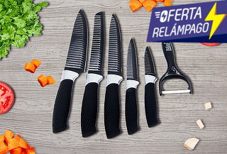 Set de 5 Cuchillos de Cocina + Pelador