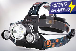 Linterna Frontal Led Recargable de 3 Funciones