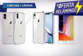 Cuida tu celular! Carcasa compatible para iPhone + Lamina