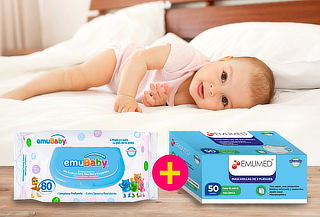 Pack 17 Emubaby Premium 80 Hojas + Caja de 50 Mascarillas