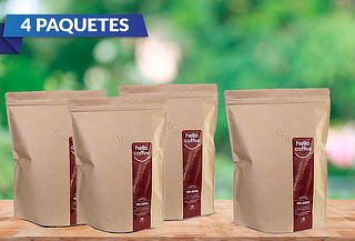 ¡Oferta! 4 Paquetes de Café Hello Coffee® Molido de 500g c/u