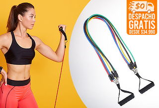 ¡Entrena desde casa! Set de 5 Bandas elásticas