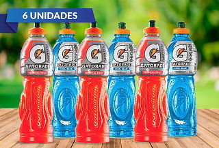 Pack 6 Gatorade 1 Litro Sabor a elección 