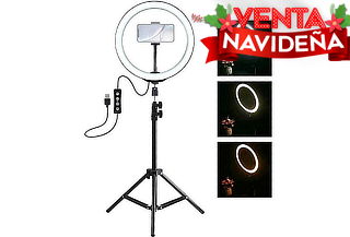 ¡Mega Oferta! Aro de Luz 26 cm + Trípode 2.10 mts + Soporte