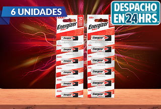 6 Pilas Energizer MAX AA o AAA en tira prepicado