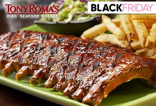 Tony Romas! 2 Half Ribs + Papas fritas + Bebida.