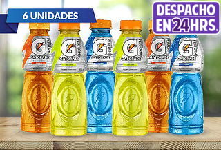 Pack 6 Gatorade 500cc Sabor a eleccion 