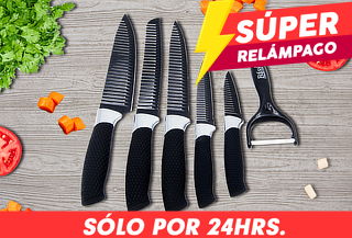 Set de 5 Cuchillos de Cocina + Pelador