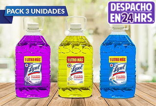 Pack de 3 Lysol Diluible de 5 Litros