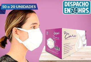 Pack de 50 Mascarillas Desechables 3 Pliegues