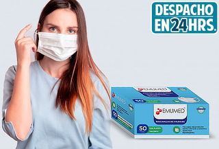 Caja de 50 Mascarillas Emumed 3 Pliegues