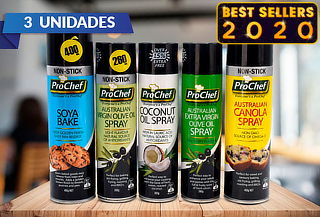 Pack 3 Aceites en Spray ProChef, Sabor a Elección