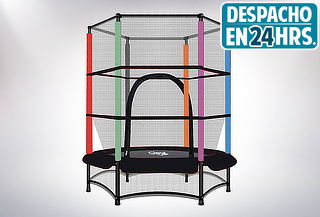 Cama elástica GlowUp con malla de seguridad superior 4.5 ft