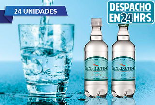 24 Botellas de Agua Purificada Benedictino 500 cc