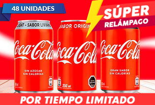 Pack de 48 o 24 Latas de Coca-Cola 350 cc a elección