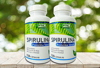 Pack 2 Frascos Spirulina 150 Cápsulas FNL