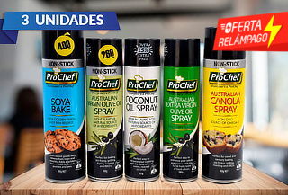 Pack 3 Aceites en Spray ProChef, Sabor a Elección