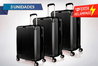 Set de 3 Maletas Rígidas con Ruedas 360º