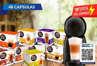 Cafetera DG Piccolo XS + 48 Capsulas Dolce gusto Lungo