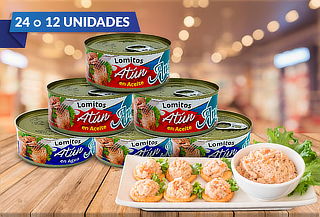 Pack 24 o 12 Latas de Atún Angelmo en Lomito a Elección
