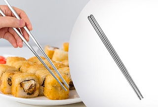 Set 5 pares de Palillos para sushi de acero inoxidable