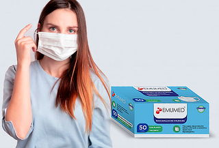 Caja de 50 Mascarillas Emumed 3 Pliegues