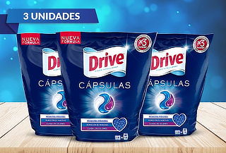 57 cápsulas detergente Drive Triodoy. ¡Limpieza Increíble!