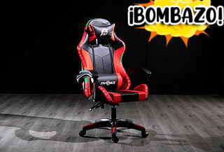 Silla Panther Gamer Reclinable RGB LED. Color a elección