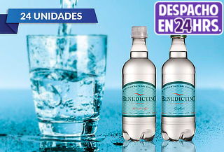 24 Botellas de Agua Purificada Benedictino 500 cc