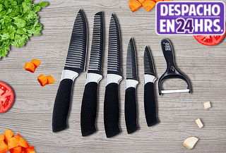 Set de 5 Cuchillos de Cocina + Pelador