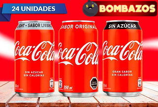 Pack de 24 Latas de Coca-Cola 350 cc a elección
