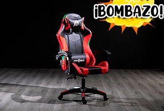 Silla Panther Gamer Reclinable RGB LED. Color a elección