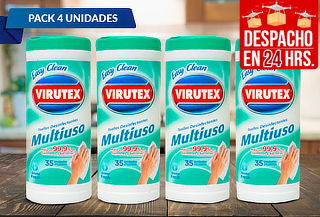 Pack 4: 35 Toallitas Desinfectantes Virutex Aroma Fresh