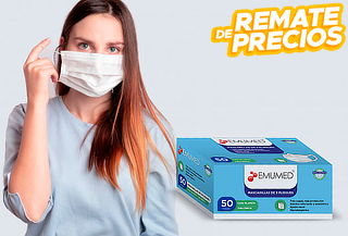 Caja de 50 Mascarillas Emumed 3 Pliegues