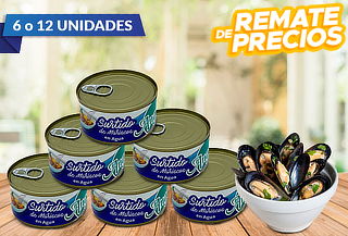 Pack de 6 o 12 Surtido de Mariscos Angelmo 190 gramos