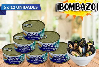 Pack de 6 o 12 Surtido de Mariscos Angelmo 190 gramos