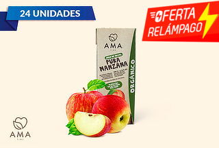 Pack de 24 Jugos Ama Orgánico 200ml Manzana