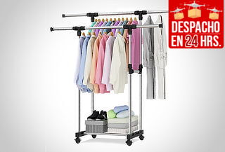 ¡Mantén tu ropa ordenada! Colgador de Ropa doble