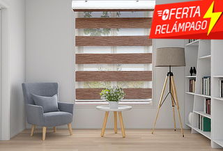 Cortinas Roller Duo Madera, medidas a elección 