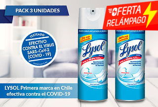 Pack 3 Lysol desinfectantes, Tamaño a eleccion