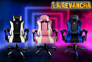 Silla Gamer RGB con luces led y masajeador lumbar 