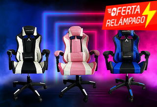 Silla Gamer RGB con luces led y masajeador lumbar 