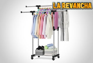 ¡Mantén tu ropa ordenada! Colgador de Ropa doble