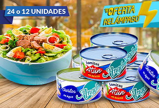 Pack 24 o 12 Latas de Atún Angelmo en Lomito al agua