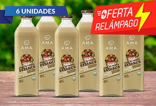 Pack de 6 Jugos Ama Orgánico 1 Litro Manzana Kiwi