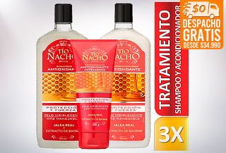 Tío Nacho Shampoo + Acondicionador + Tratamiento Antioxidant