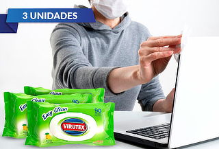 Pack de 3 Toallas desinfectantes (90 unidades) Virutex