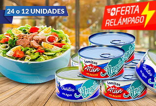 Pack 24 o 12 Latas de Atún Angelmo en Lomito a Elección